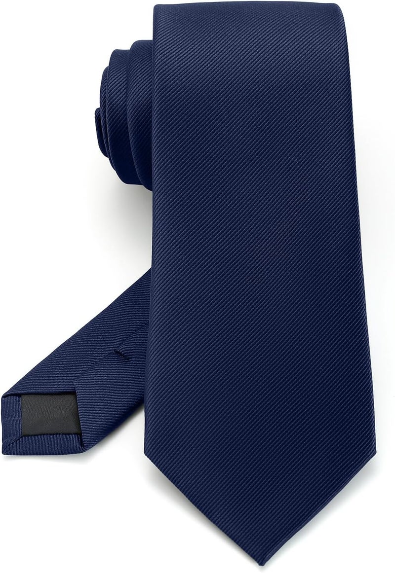 Junmaxroad Store Black Ties For Men Solid Color Formal Neckties 3.15" (8CM) Men's Ties - Image 1